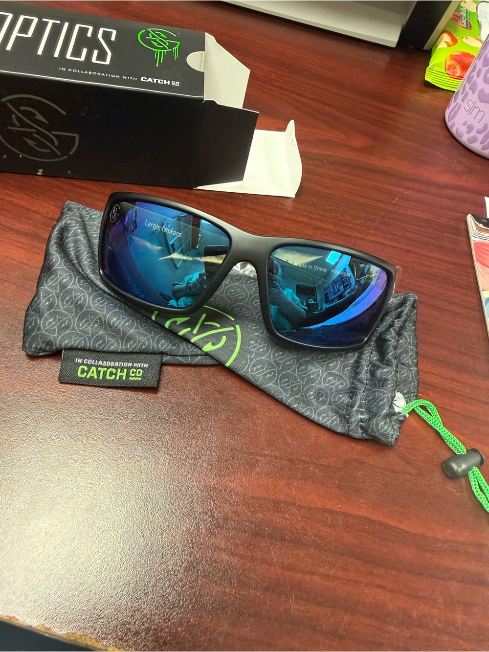 Catch Co. Blue Mirrored Lens Sunglasses mondoptics